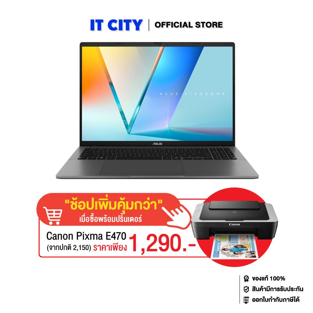 ASUS Vivobook S16 D3607HA-OLED571WA/R5-220/16GB/512GB SSD/AMD Radeon Graphics/16"/W11/Office2024+365