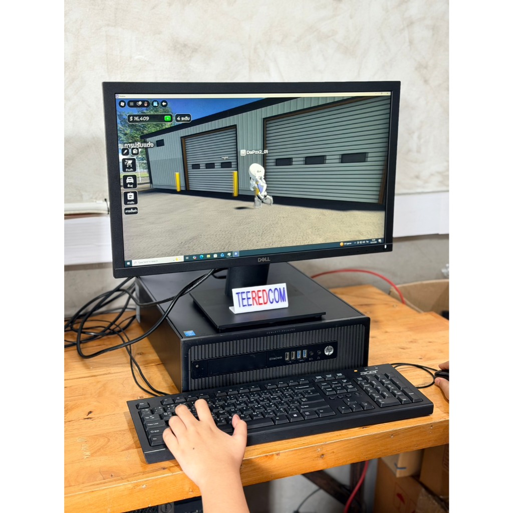 คอมพิวเตอร์ครบชุด i5 จอ 21.5" HP EliteDesk 800 G1 SFF Core i5Gen4 Ram4-16 GB SSD250-1TB มือสองพร้อมใ