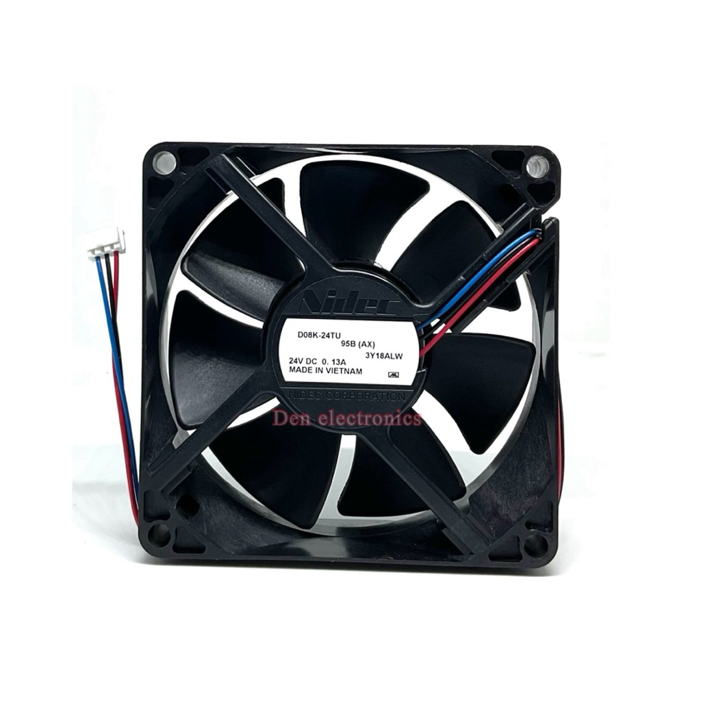 พัดลม 3นิ้ว (3“) 80x80x25 24VDC 0.13A D08K-24TU 3สาย พร้อมส่งc