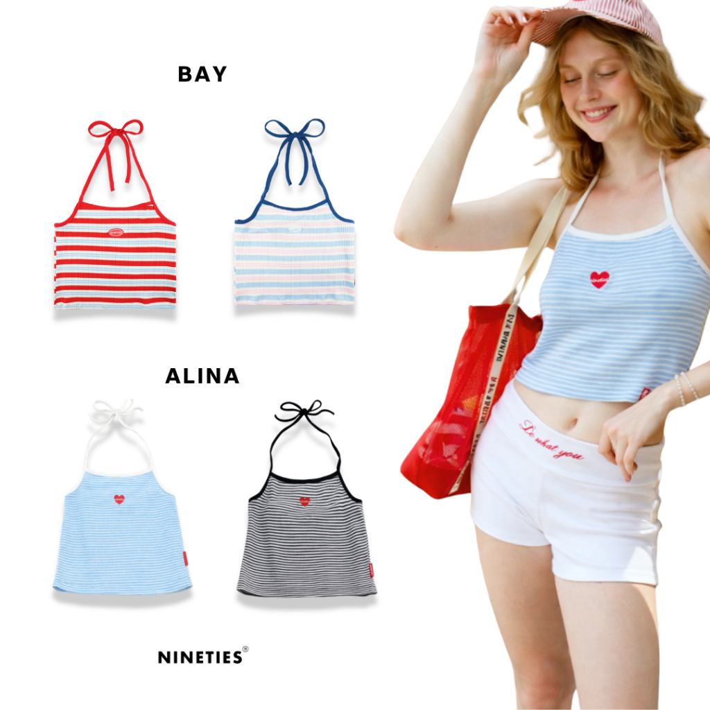 Nineties Design : Seaside Voyage เสื้อสายเดี่ยว รุ่น Bay เสื้อสายเดี่ยวคล้องคอ