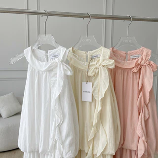 conycolours | Sweet Ruffle Dress เดรสผูกไหล่จั๊มเอว