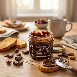 เนยถั่วอัลมอนด์ คลีน ดาร์กช็อกโกแลต DarkChocolate Almond Butter100กรัม |ไม่เติมน้ำตาล |ผลิตวันต่อวัน