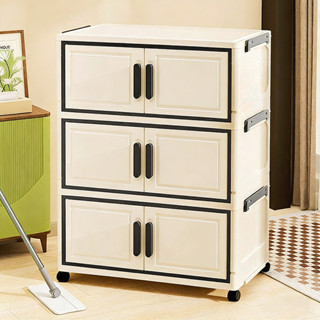 🔥ส่งวันนี้🔥 ตู้เก็บของ อเนกประสงค์ มีล้อ ตู้เก็บของพับได้ 3/…