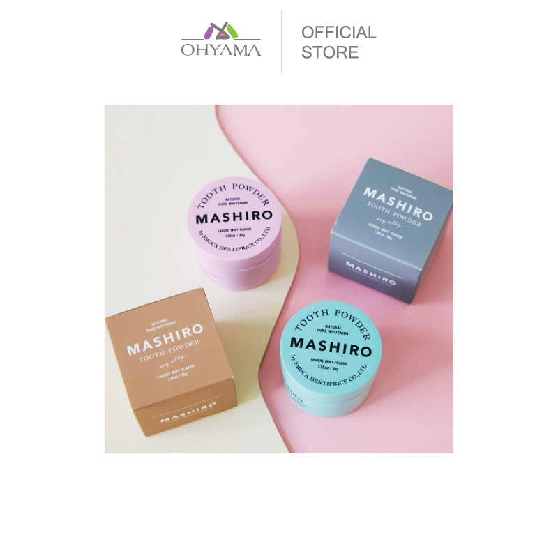 [รับฟรี แปรงสีฟัน 1ชิ้น]MASHIRO WHITENING TOOTH POWDER มาชิโระ ผงยาสีฟัน 30G