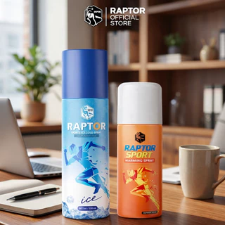 RAPTOR DUAL ACTION สเปรย์สูตรร้อน และ เย็นแบบแพ็คคู่ ให้ความคล่องตัว