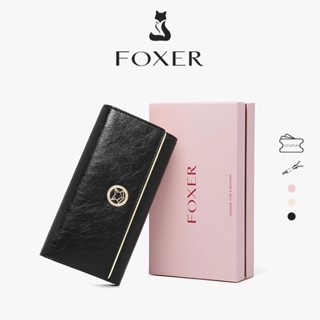 FOXER กระเป๋าสตางค์ยาวผู้หญิง กระเป๋าสตางค์เรียบง่าย กระเป๋า…