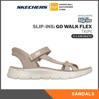 SKECHERS Women's GO WALK Flex Sandal - Illuminate (TAUPE) รอ…