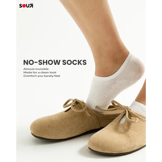 🔥PACK 4 FREE 1🔥ถุงเท้าข้อเว้า SOUJI SOCK กระชับข้อเท้า ซ่อนขอบ NO SHOW มีซิลิโคนกันหลุด⚡พร้อมส่ง