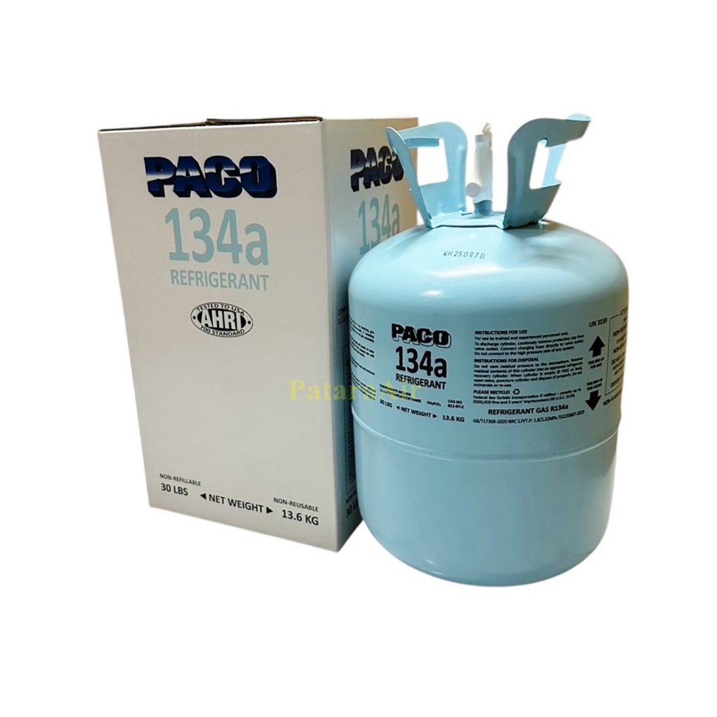 น้ำยาแอร์ R134a ขนาดบรรจุ 13.6 kg แท้! Paco สารทำความเย็น แอร์รถยนต์ ปาโก้ R-134a 13.6 กก. (30 ปอนด์