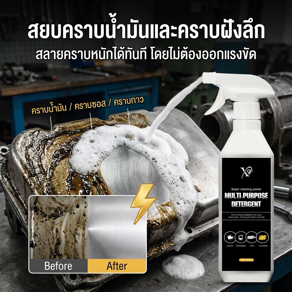 น้ำยาทำความสะอาดอเนกประสงค์รถ 500ml ฟอกเบาะหนังและพลาสติก thumbnail 6