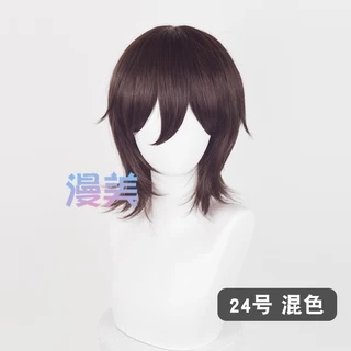 จัดส่งวันเดียวกรุงเท | MANMEI | 37cm Cosplay Wig Universal Cos Extend Upturned Short Hair วิกผมคอสเพลย์ วิกผมสีดำ