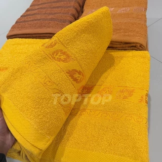 ผ้าเช็ดตัว พระสงฆ์ ผืนใหญ่ ลายใบโพธิ์สำหรับถวายพระภิกษุสงฆ์ ขนาด 70x140 ซม 1ผืน 3ผืน