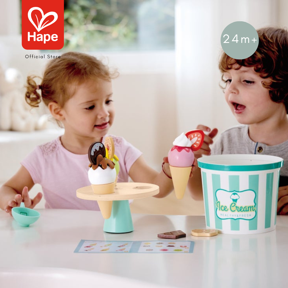 Hape - Scoop & Serve Ice Cream Set طقم الآيس كريم مع العلبة والمغرفة 24M+ صورة 6