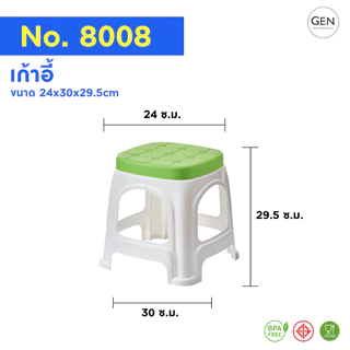 เก้าอี้พลาสติกลายหนังNo.8008-เกรดเอ(มี4แบบ)