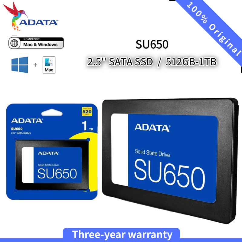 ADATA SU650 SATA3 Solid state drives 512GB/1TB SSD 6.0Gb/s Internal hard drive  2.5''