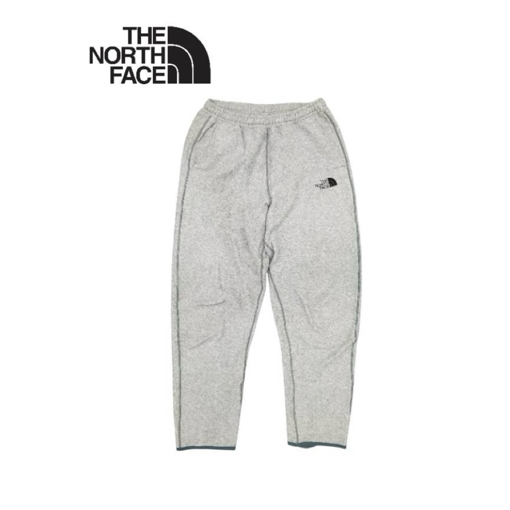 กางเกงวอร์ม The North Face สีเทา โลโก้ปัก ผ้าฟลีซ กันหนาว ผู้ชาย เอวยางยืด