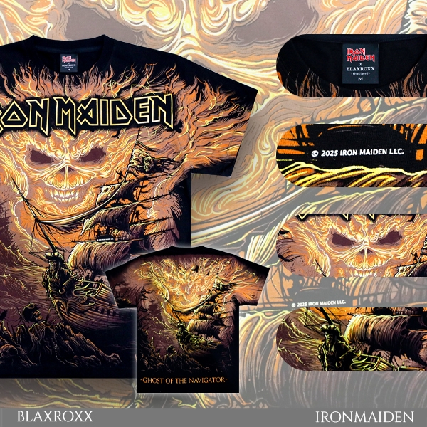 BLAXROXX | IRON MAIDEN® | [IRM0053] | เสื้อวง OVP สีจม | เสื้อยืดคอกลม แขนสั้น | สกรีนลายคมชัด ไม่หลุดลอก | Cotton100%