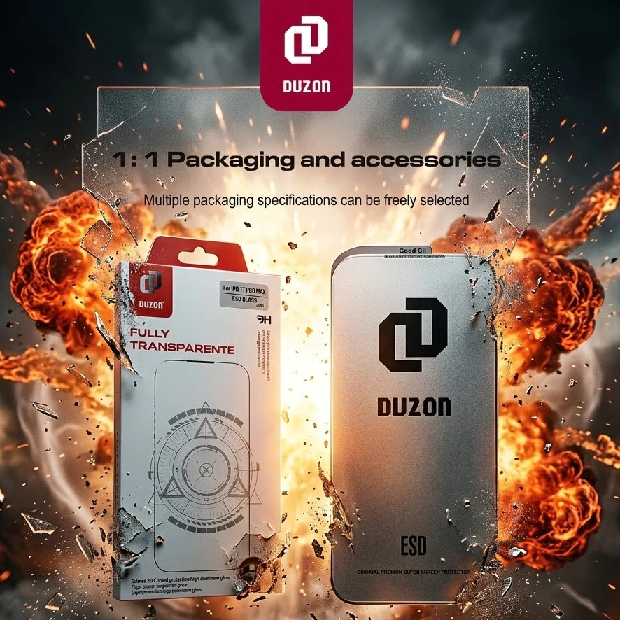 DZ004 ฟิล์ม​กระจกใสไร้ขอบ ฟิล์มกันมอง DUZON FOR IPHONE XS XR XSMAX 11 12 13 14 15 16 17 AIR PRO MAX