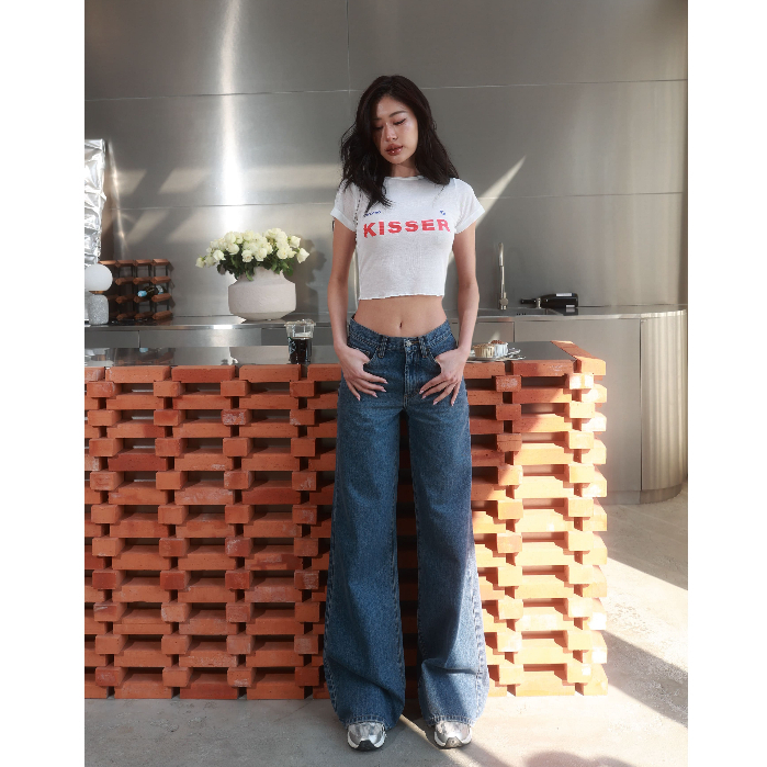 ยีนส์ Nammon Jeans BA10 กางเกงยีนส์ขากระบอกเอวต่ำ (Boot-cut) - ผ้าไม่ยืด