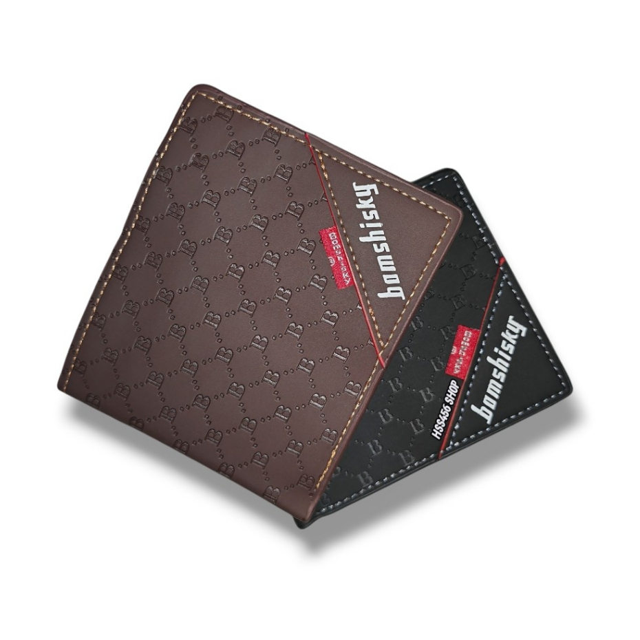 กระเป๋าสตางค์ผู้ชาย Bomshisky ใบสั้น #LB-010A เฉียงใหญ่