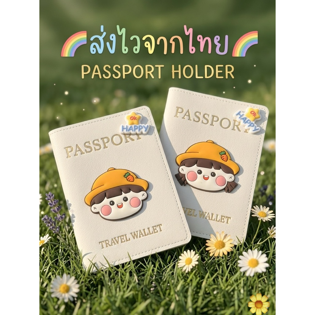 🌈ส่งไวจากไทย🌈ปกหนังสือเดินทาง Passport ปกพาสปอร์ต หนัง PU พิมพ์นูน พร้อมส่ง