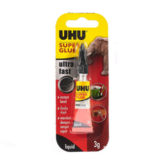 UHU กาวซูเปอร์กลู จัมโบ้ 3 กรัม เหมาะสำหรับใช้ติดวัสดุของแข็…