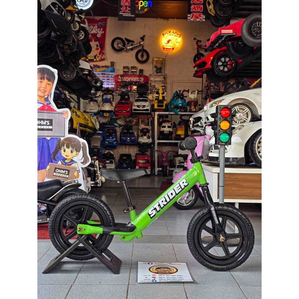 จักรยานขาไถ STRIDER สีเขียว แท้มือสองตู้ญี่ปุ่น 🇯🇵