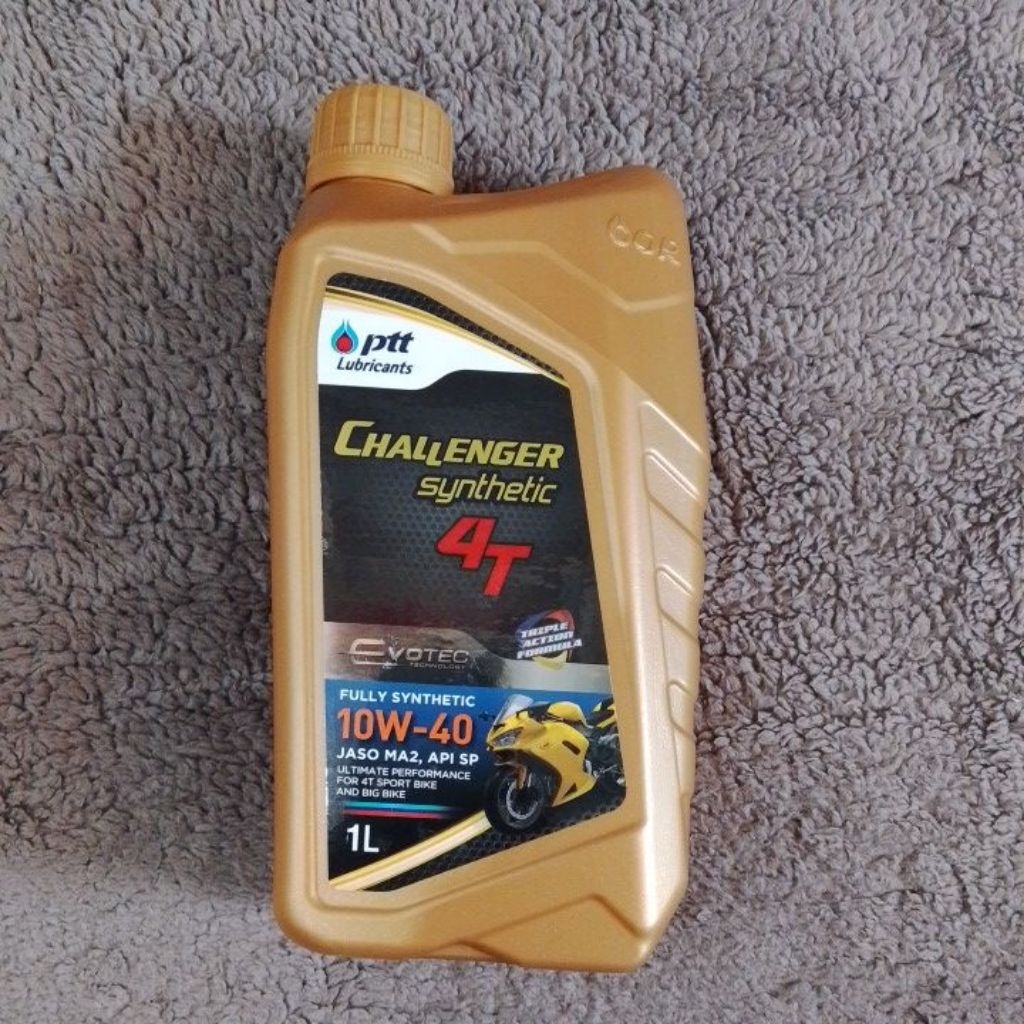 น้ำมันเครื่อง.4T ปตท.ชาเลนเจอร์(สังเคราะห์100% 1 L 10W40