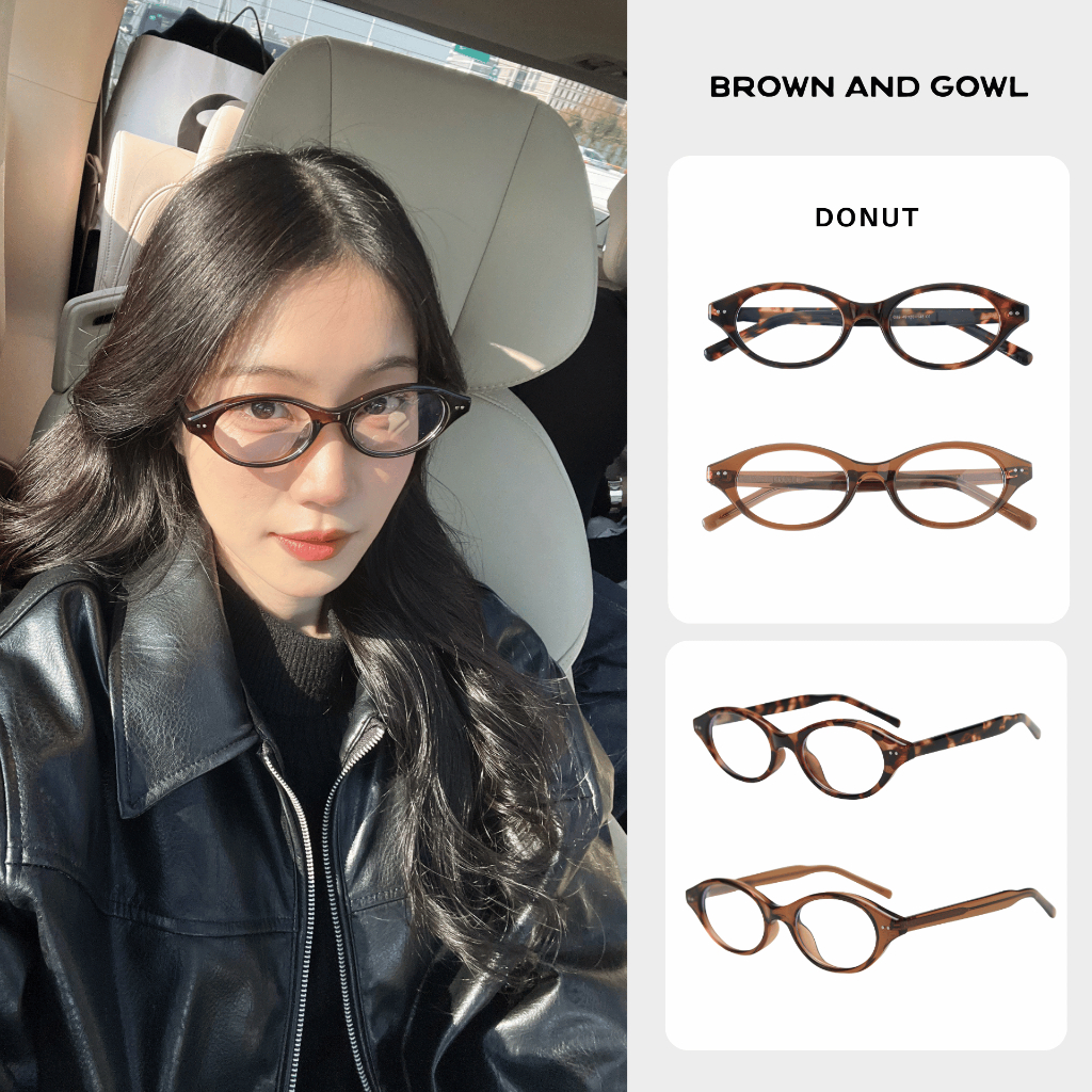 กรอบแว่นตาทรงรีรุ่น Donut พร้อมส่ง แถมฟรี! กล่อง+ผ้าเช็ดแว่น