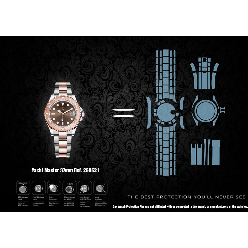 268621 37mmฟิล์มป้องกันรอยนาฬิกา Watch Protection Film for สำหรับ Rolex Yacht Master 37MM Ref.268621