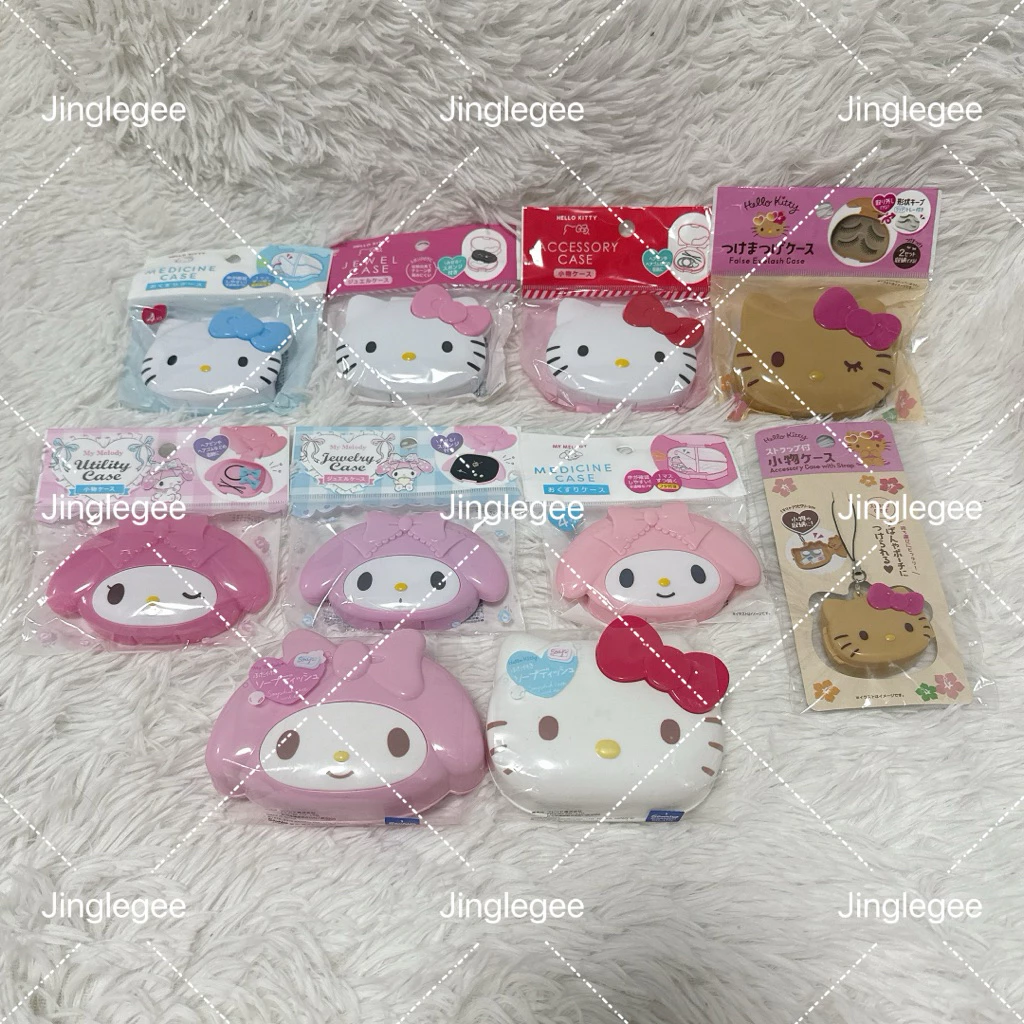 กล่องใส่เครื่องประดับ กล่องใส่กิ๊บkitty กล่องใส่รีเทนเนอร์ กล่องใส่ยา กล่องสบู่ Sanrio Accessory case ของแท้จากญี่ปุ่น