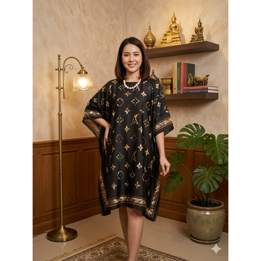 เดรสชายเสมอเนื้อผ้าsilk เนื้อผ้าใส่สบายดีไซน์เก๋ ใครใส่ก็น่ารัก หุ่นเล็ก  หุ่นอวบ สาวอ้วน #ห้ามพลาด