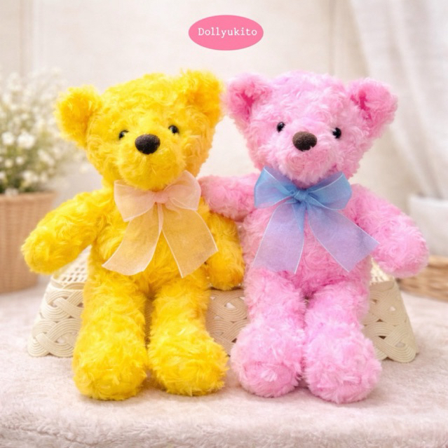 ตุ๊กตาหมีขนกุหลาบขนาด 22 ,30 เซนติเมตรมีเก็บเงินปลายทาง