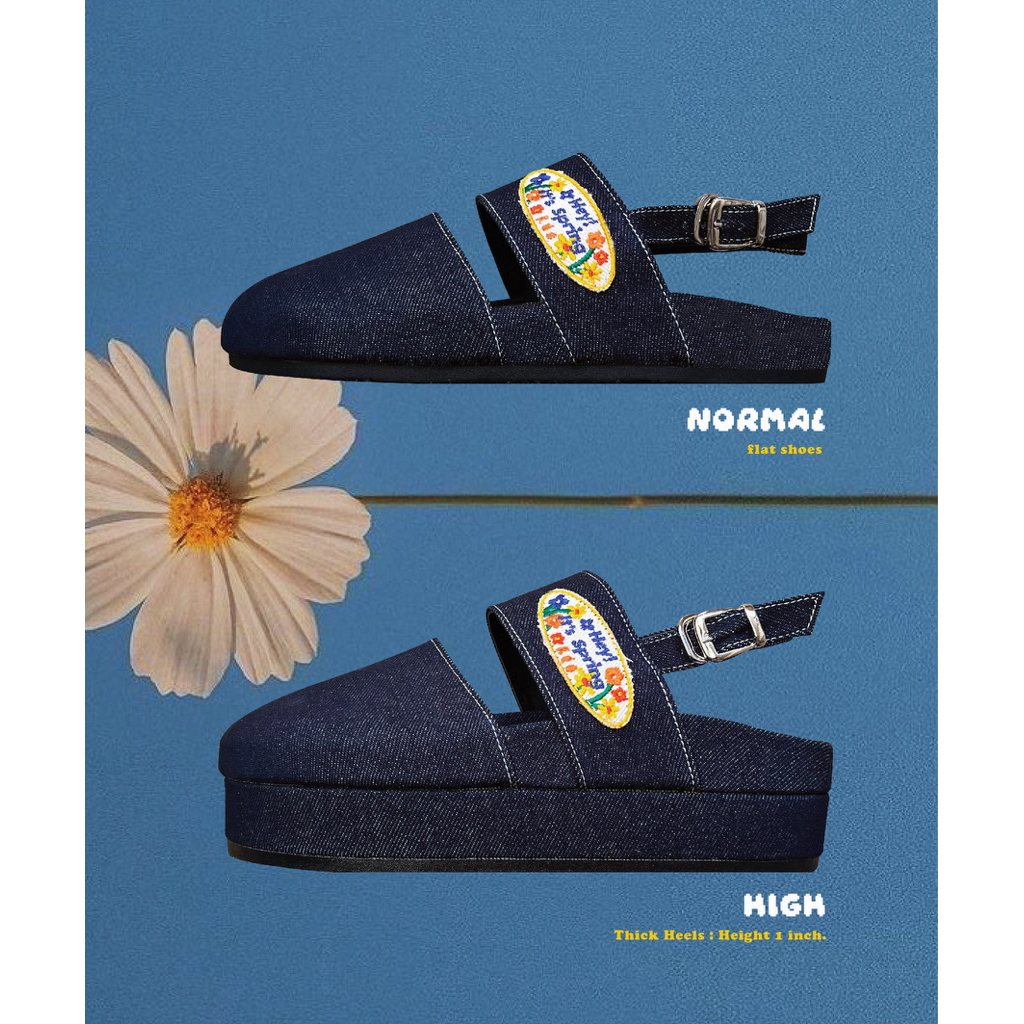 Preorder - Hey! It’s spring - รองเท้ารัดส้นแบบปิดหัว