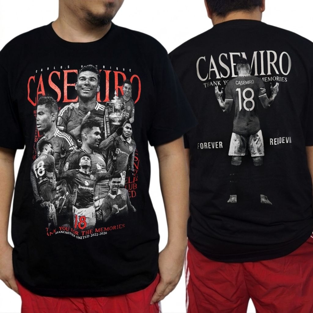 เสื้อยืด อำลา คาเซมิโร่ ปีศาจแดง [งานสกรีนบล็อกสกรีน]