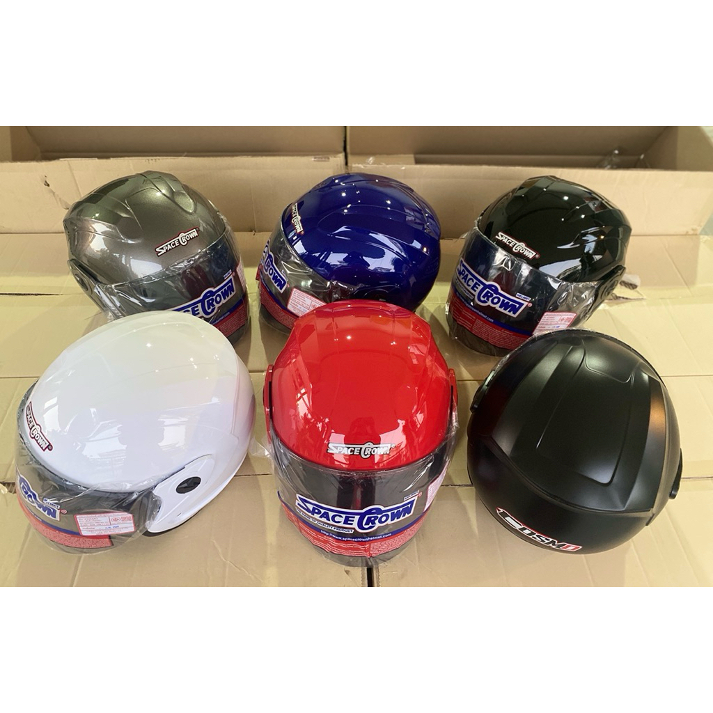 หมวกกันน็อค Space Crown รุ่น Cosmo งานสวยเหมาะสำหรับคนรอบหัว 61-62 cm. ( Size XL )