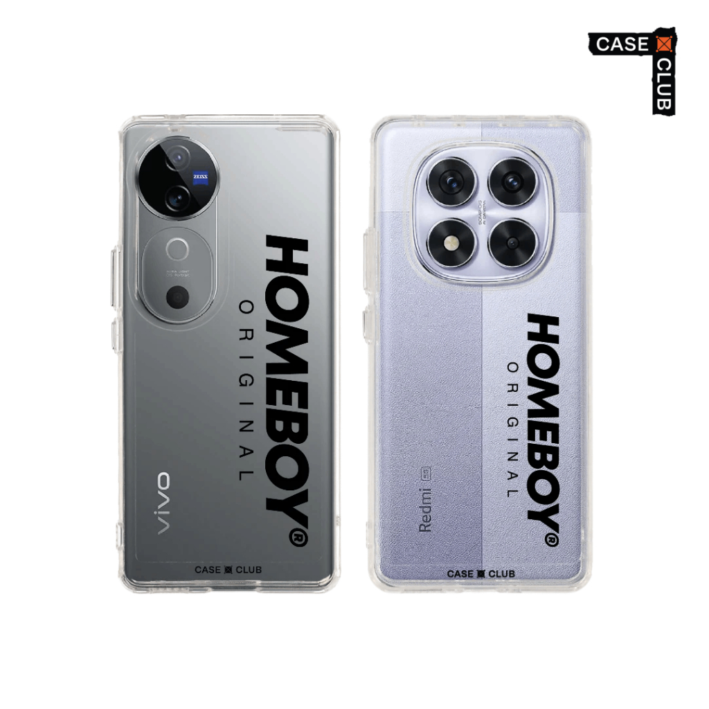 CaseClub เคสโทรศัพท์ เคสใส ลาย HOMEBOY ORIGINAL สำหรับ Oppo Reno 12/13/Redmi Note 14 Pro/Vivo V40 5G