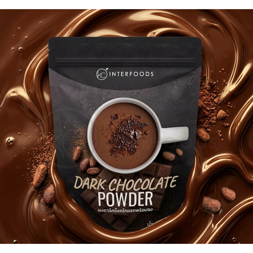 (( พร้อมส่ง )) ผงช็อกโกแลตพร้อมชง (Instant Chocolate Powder) 500 กรัม – ดาร์กเข้มข้น