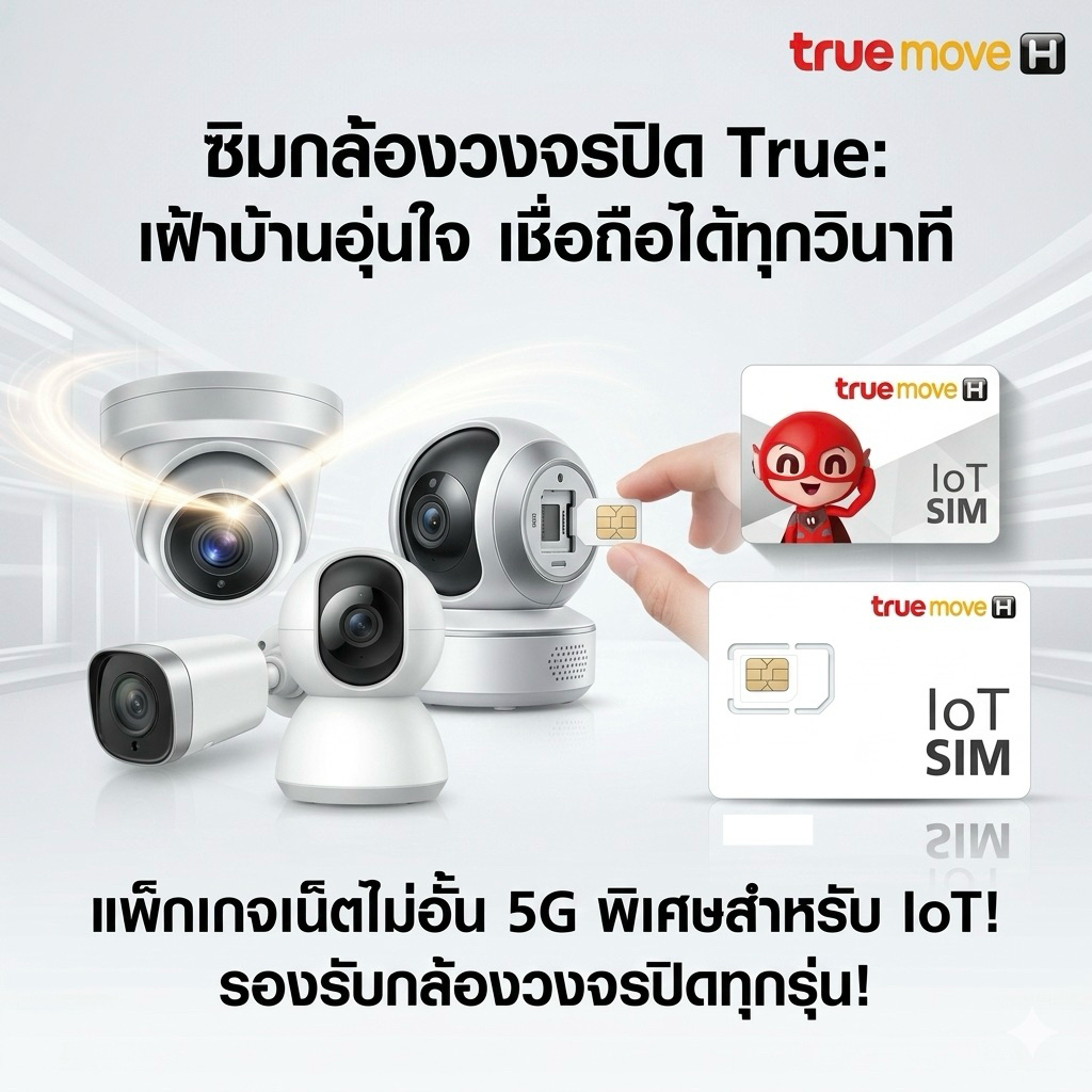 ซิมกล้องวงจรปิด ซิมอินเตอร์เน็ต SIM IoT True ซิมทรู Sim GPS ซิมรายปี ซิมรายเดือน