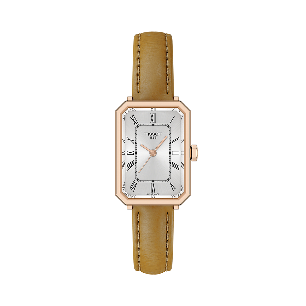 Tissot SRV Quartz ทิสโซต์ เอสอาร์วี ควอตซ์ สีเงิน สีน้ำตาลอ่อน T1601103603300 นาฬิกาผู้หญิง