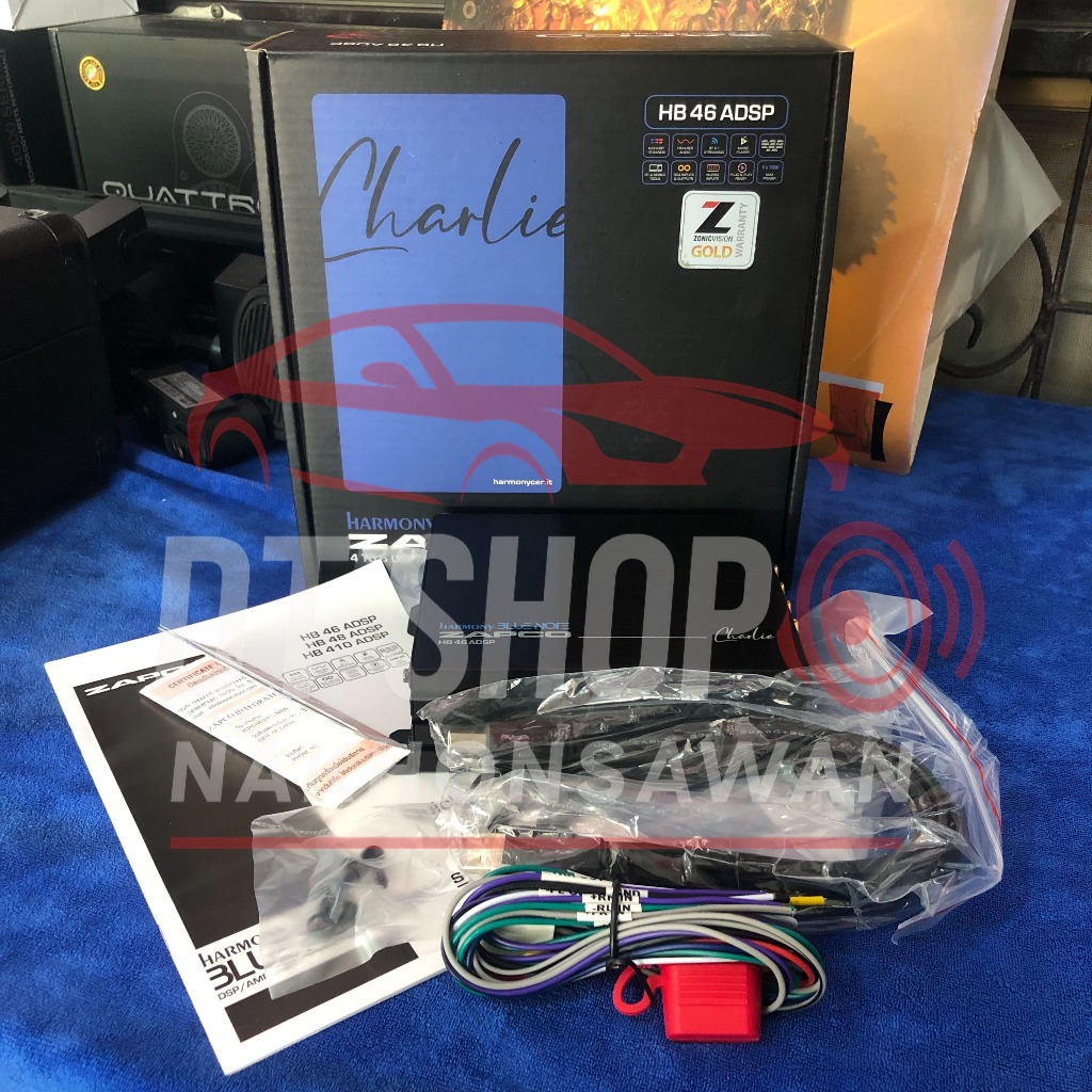 แอมป์ DSP ZAPCO รุ่น HB 46 ADSP 6CH Amp 4CH DSP AMP เครื่องเสียงรถยนต์ ปรับจูนผ่านแอปมือถือ/คอมได้