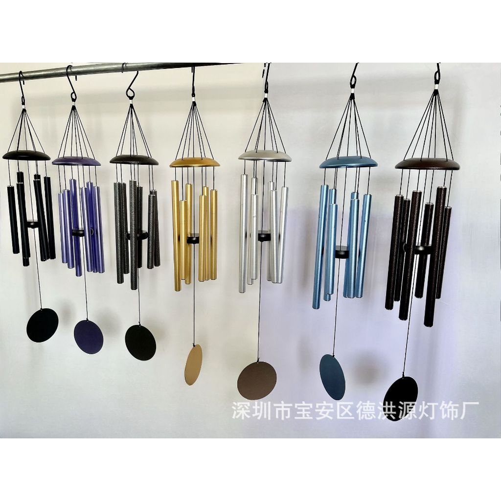 เสียงใสมาก สวยที่สุด! โมบายลมโลหะ 6 หลอด ขนาดใหญ่ Wind Chime (ท่อ 1.9 ซม) โมบายแขวนโลหะ เสริมฮวงจุ้ย พร้อมกล่องแข็ง