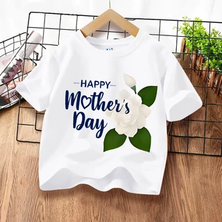 H1158 (พร้อมส่ง)เสื้อเด็กวันแม่แขนสั่ง.ผ้านุ่นใส้สบายฯใส่เทียกออกกำลังกายได้ทั้งเด็กชายและหญิง
