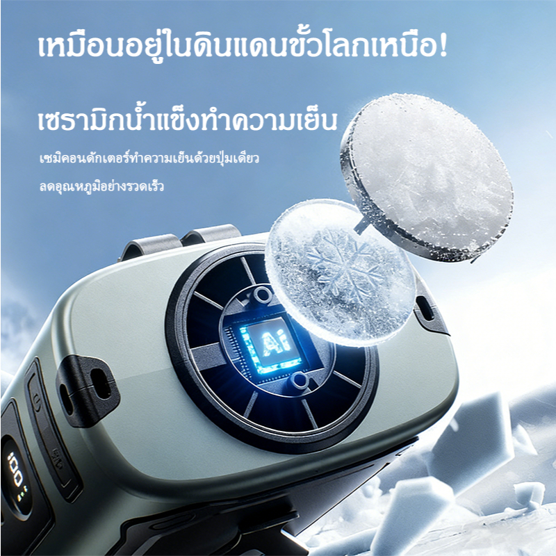 พัดลมแบบแขวนเอว ลมแรงความเร็วสูง พัดลมพกพา รูปที่ 3
