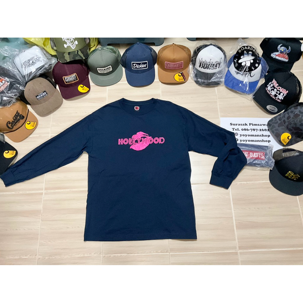 เสื้อแขนยาว Vintage Hollywood Skateboards สภาพใหม่ size L