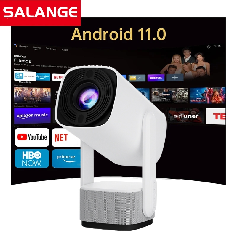 ✅[รับประกันหนึ่งปี]SALANGE โปรเจคเตอร์มินิ K2BW โปรเจคเตอร์ 1080P 4K Project Android 11.0 บลูทูธ รองรับการมิเรอร์หน้าจอ