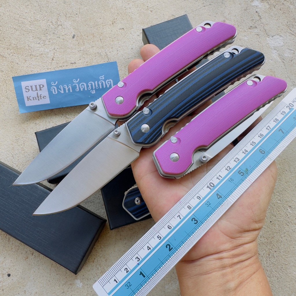 มีดพับ ด้ามจับ G10 ใบมีดเหล็ก D2 สำหรับใช้งานกลางแจ้ง EDC พกพาสะดวก