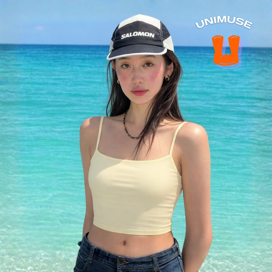 สายเดี่ยว UNIMUSE เสื้อใส่สงกรานต์ผู้หญิงแซ่บๆ เสื้อกล้าม ไม่มีฟองน้ำ  เอิร์ธโทน ผู้หญิง