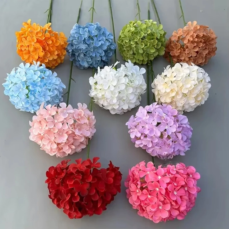ช่อไฮเดรนเยีย ดอกไฮเดรนเยีย ดอกไม้ปลอม ดอกไม้ประดิษฐ์ มี 7 สี ให้เลือก