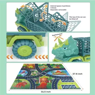 JoyToys รถบรรทุก แม็คโคร ไดโนเสาร์ ยอดนิยม พร้อมไดโนเสาร์ในเซ็ท รถของเล่น รถบรรทุกไดโนเสาร์ยอดนิยม